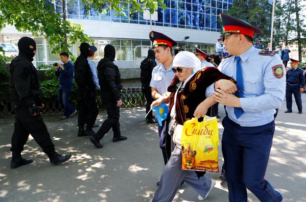Police break up anti-government protest in Kazakhstan  