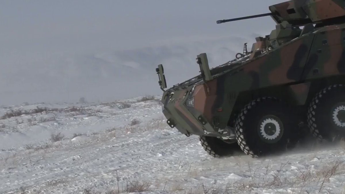 Kazakhstan-South Africa joint production Barys 8x8 armed with Turkish @aselsan NEFER 30mm-25mm(Primary) x 7.62mm(Co-axial) Remote Controlled Stabilized Weapon Station has passed the qualification tests sucesfully in winter conditions.   