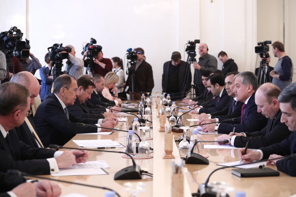 MFA Russia:Talks between Sergey Lavrov and Foreign Minisiter of Tadzhikistan Sirodjidin Aslov take place in Moscow   