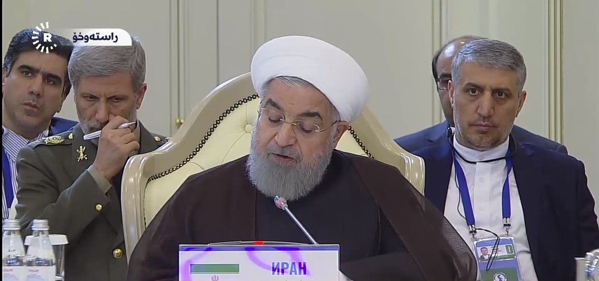 Iranian President @HassanRouhani signs agreement with Russia, Azerbaijan, Kazakhstan, and Turkmenistan to resolve major differences over the Caspian   