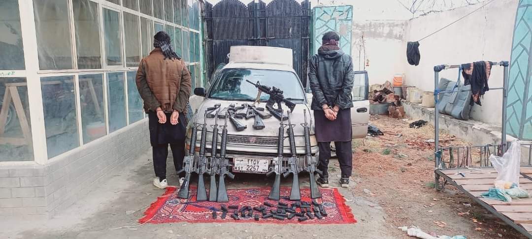 Taliban detained two people with weapons and ammo in Paktia