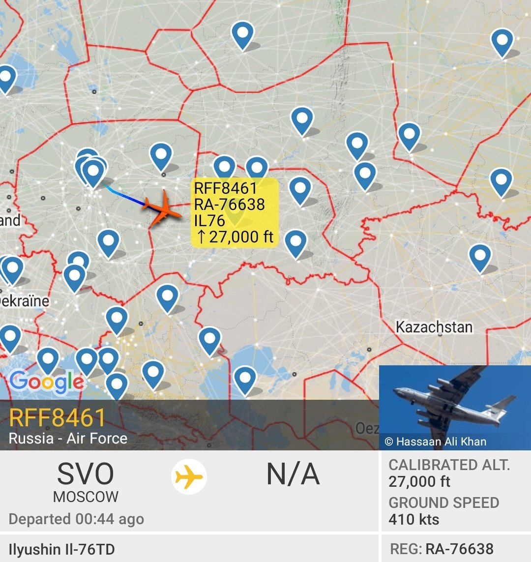 Looks like RA-82014 (An-124) is continuing in the direction of Kazakhstan, just like RA-76638 (Il-76)