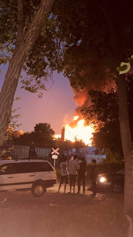 Oil tanker caught fire at Kulager district in Almaty