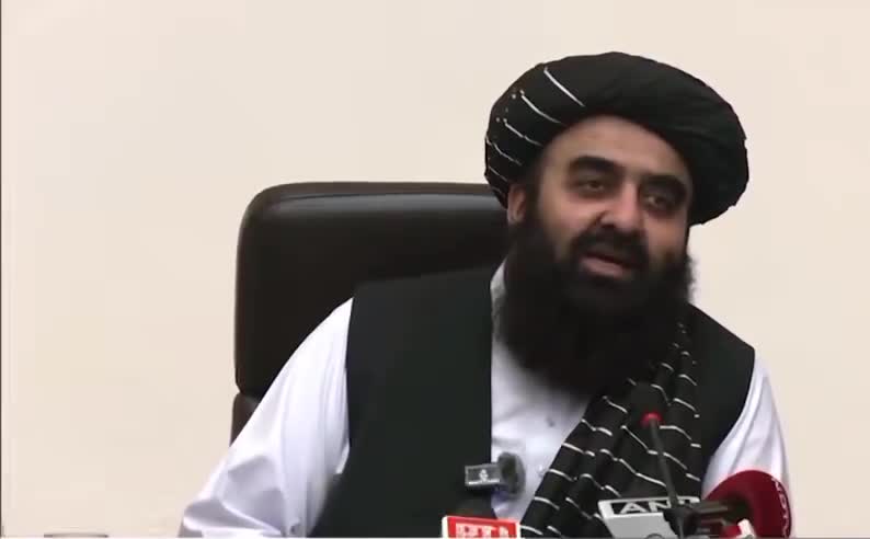 Afghan Foreign Minister Amir Khan Muttaqi from India, asks Pakistan for evidence on their accusation that Afghan soil is used for terror. Responding to question Muttaqi says no terror groups including Lashkar e Tayyiba and Jaish e Muhammad now operate on Afghan soil.