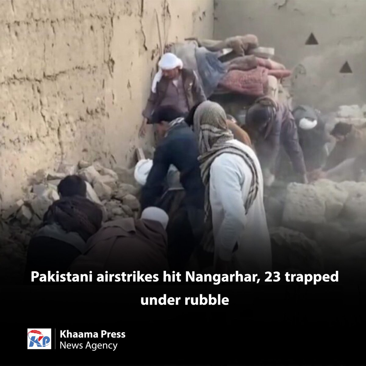 Des habitants ont déclaré que des frappes aériennes pakistanaises menées pendant la nuit dans l'est de l'Afghanistan avaient fait au moins 23 victimes ensevelies sous les décombres dans le district de Behsud, dans la province de Nangarhar.