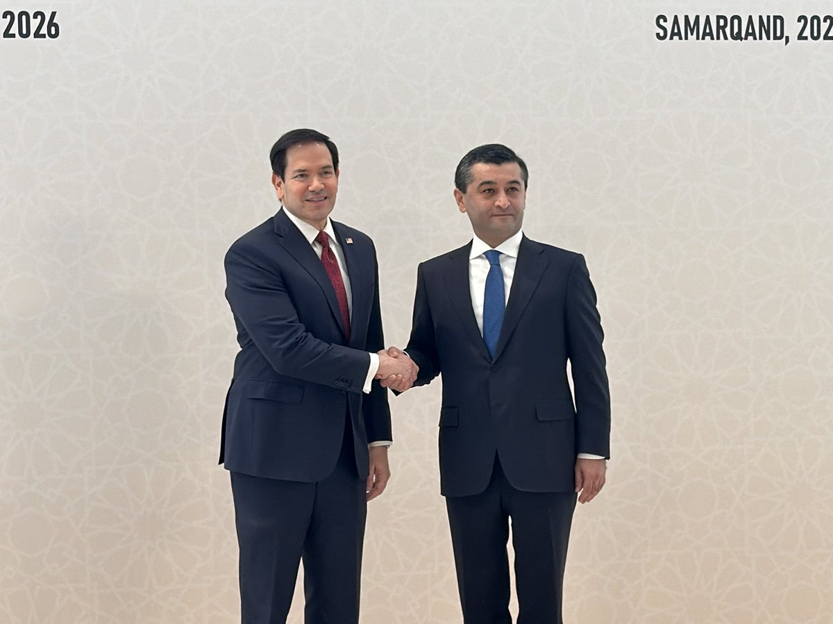 Samarkand: Rubio meets with Uzbek Foreign Minister Bakhtiyor Saidov